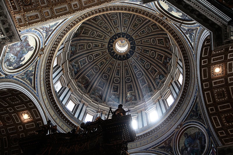The dome of the Saint Peter’s Basilica, by various architects (Bramante, Michelangelo, Maderno and Bernini), Rome. By Francesca Pompei.