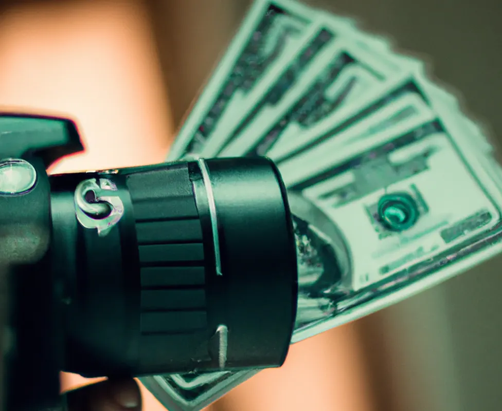 money and a photo camera