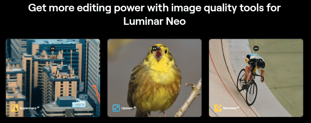 Snapshot of Luminar Neo AI photography softwa