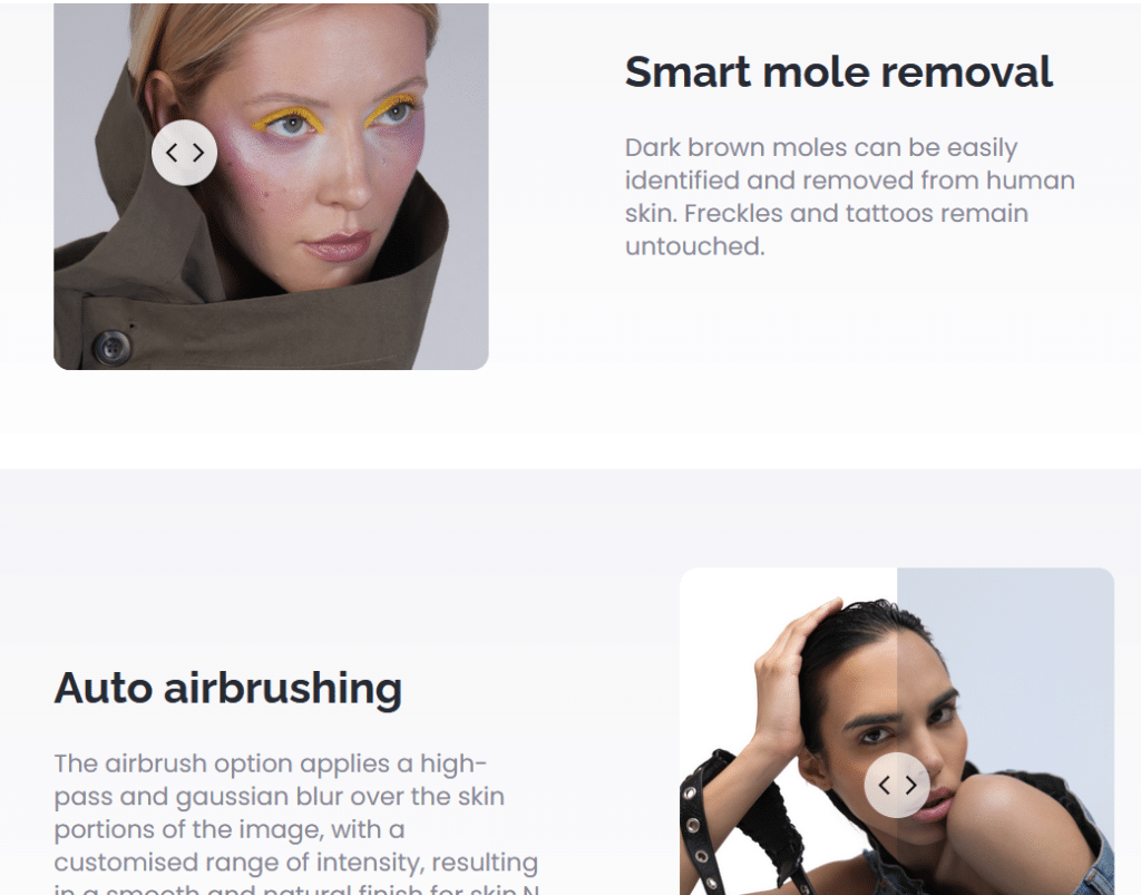 Snapshot of autoRetouch AI photography softwa