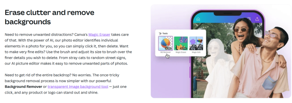 snapshot of software Canva