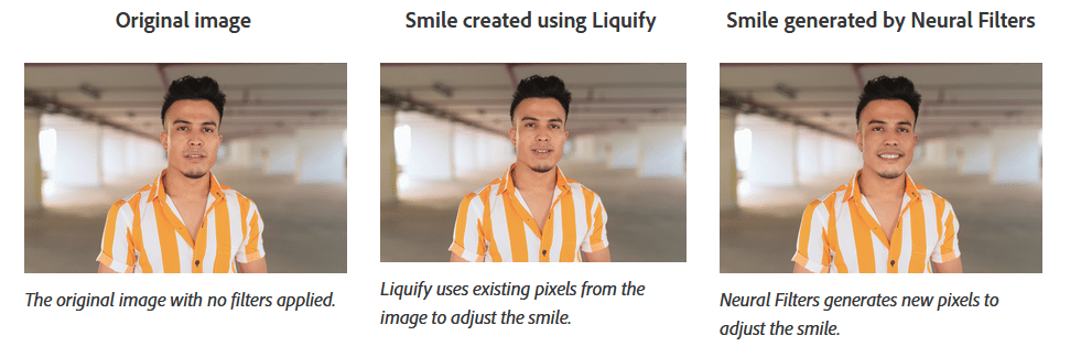 Snapshot of Adobe Photoshop Neural Filters AI photography software