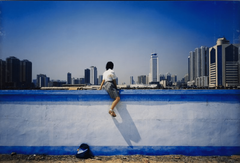 Weng Fen’s “Sitting on the Wall” series (2002-2003)