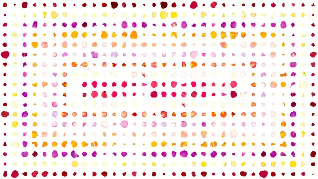 most promising NFT photography projects in 2025 – “Infinite Petals” GAN-generated rose petal grid.