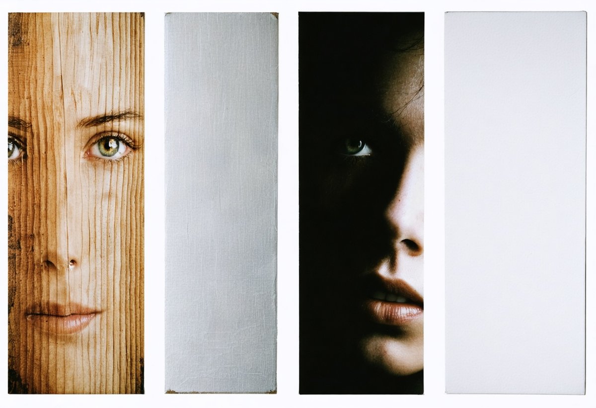 Comparison of liquid emulsion photo printing on different surfaces including wood and canvas